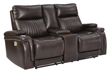Team Time Power Reclining Loveseat with Console