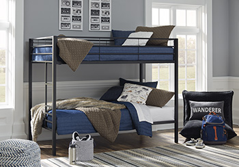 Broshard Twin over Twin Metal Bunk Bed