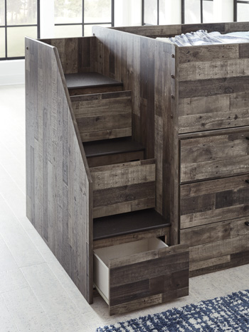Derekson Left Storage Steps with Loft Ends