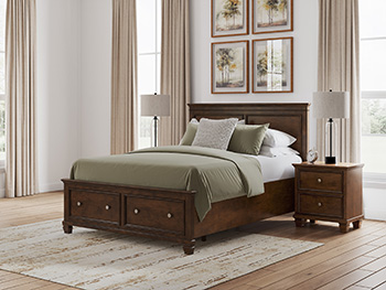 Danabrin Queen Storage Footboard with Roll Slats