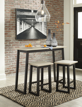 Waylowe Counter Height Dining Table and Bar Stools (Set of 3)