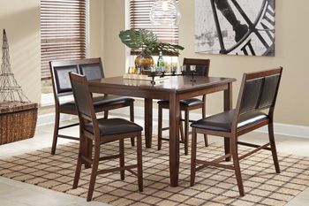 Meredy Counter Height Dining Table and Bar Stools (Set of 5)