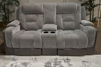 Mixed Motion Power Reclining Loveseat with Console image 1