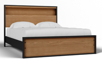 Kozmour Queen Bookcase Complete Bed Frame