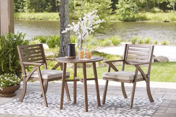 Vallerie Outdoor Chairs with Table Set (Set of 3)