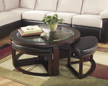 Marion Coffee Table with Nesting Stools