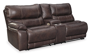 Muirfield Left-Arm Facing Reclining Loveseat with Console