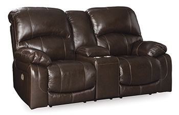 Hallstrung Power Reclining Loveseat with Console