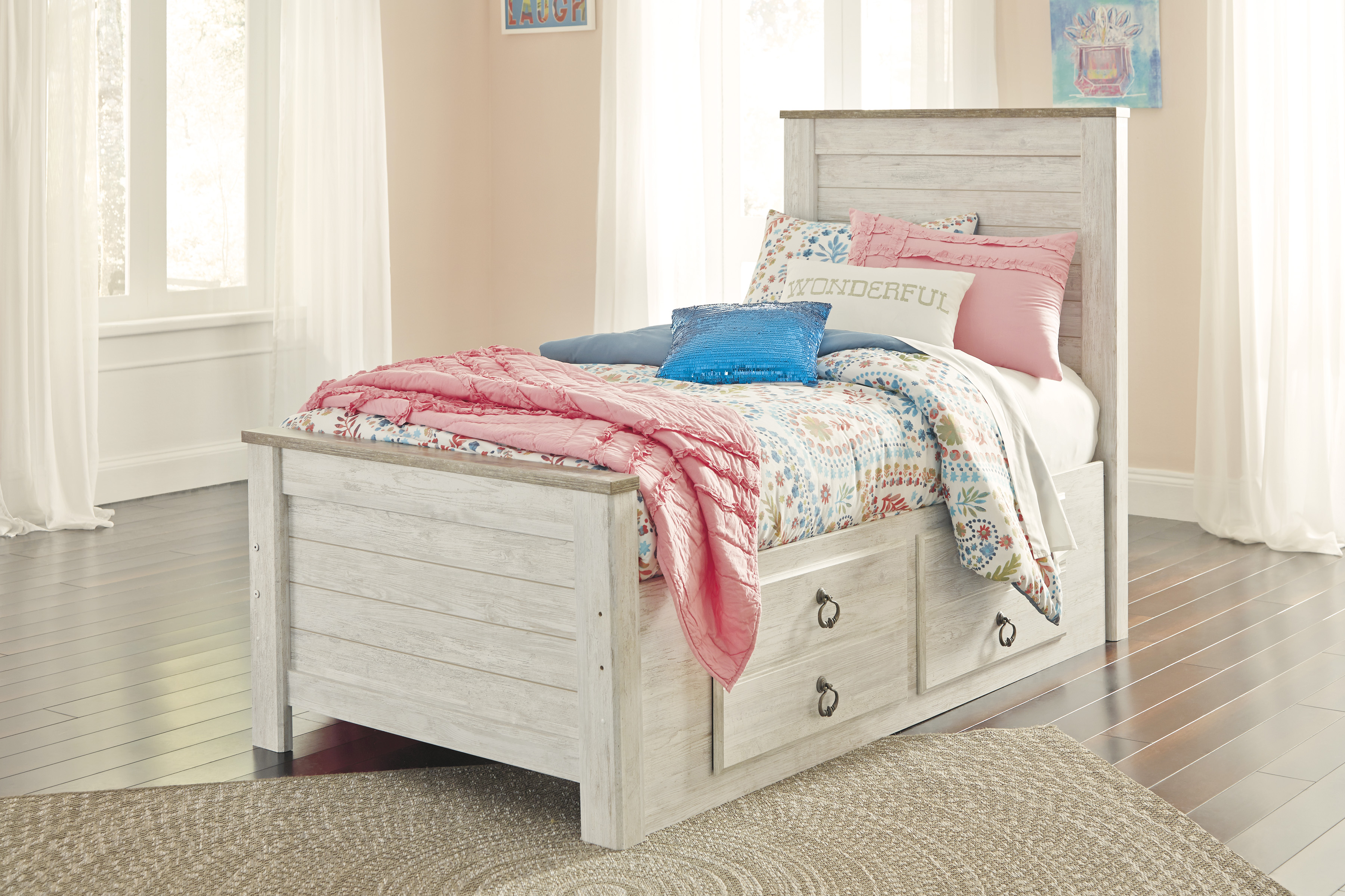 Furniture Extreme Calgary, Willowton Twin Panel Storage Bed